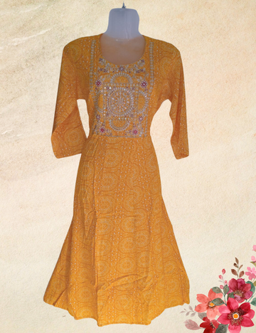 Yellow Umbrella Kurthi