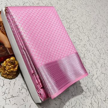 Pink Colour Elite Bridal Silk Saree