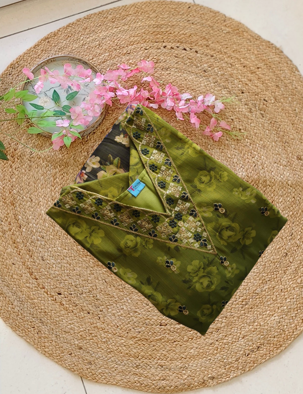 Tissue V Neck Umbrella Kurthi