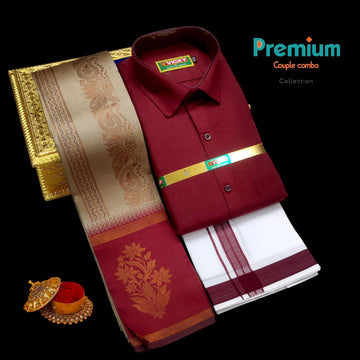Meron Colour Premium Ethinic Wear Couple Combo Set